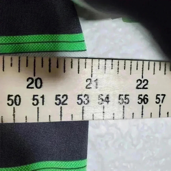 Nike Dri-Fit Golf Polo Tour performance Sz L Grey Green - Picture 5 of 6